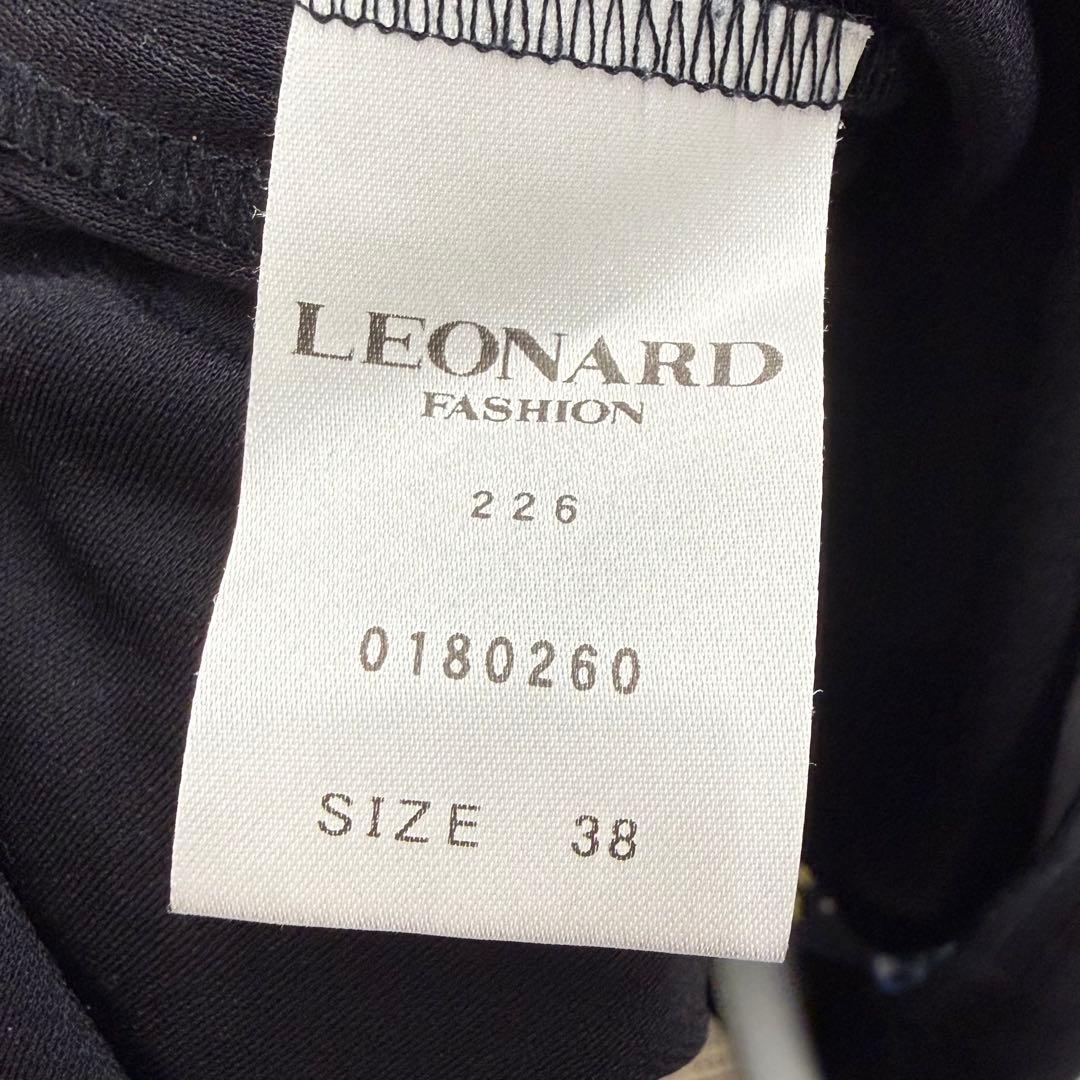 w*a様 LEONARD レオナール 七分丈ワンピース ブラック レディース 3