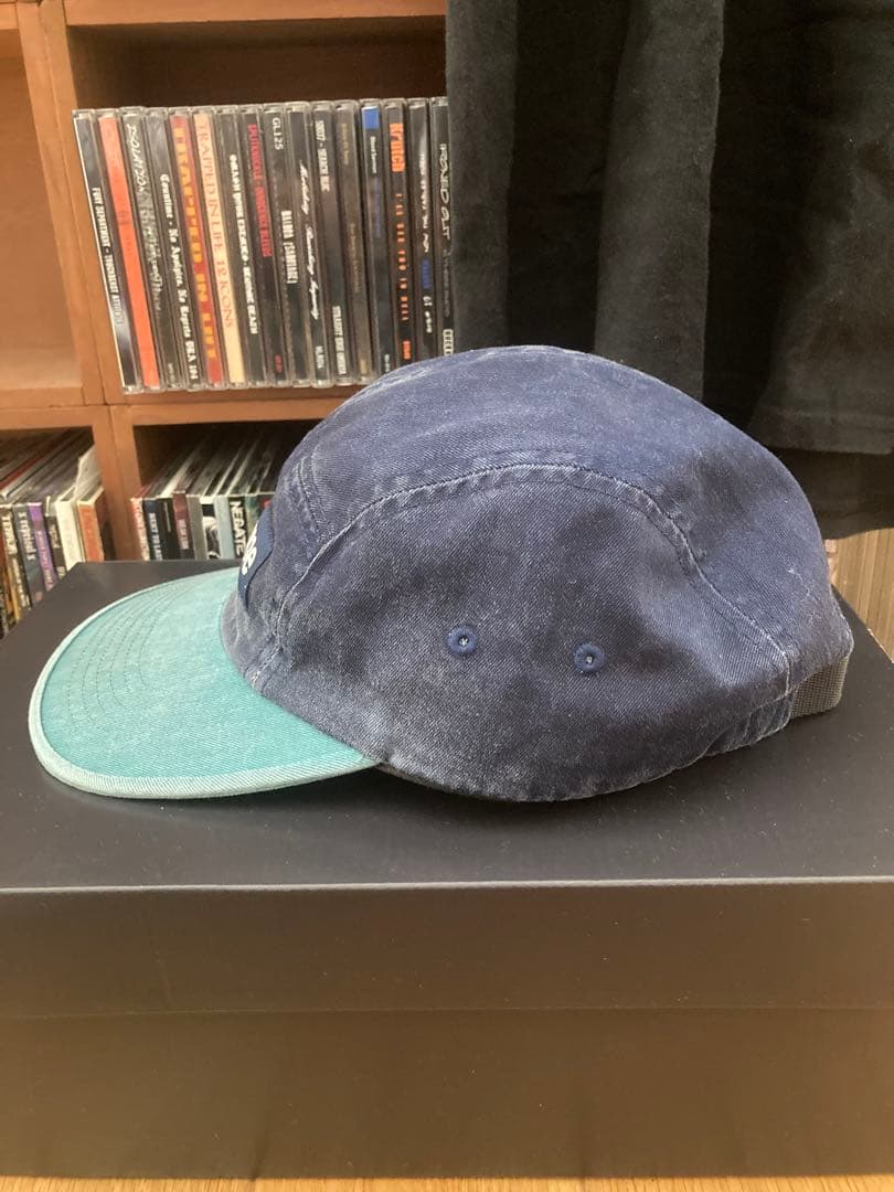 Supreme ネイビー/グリーン キャップ