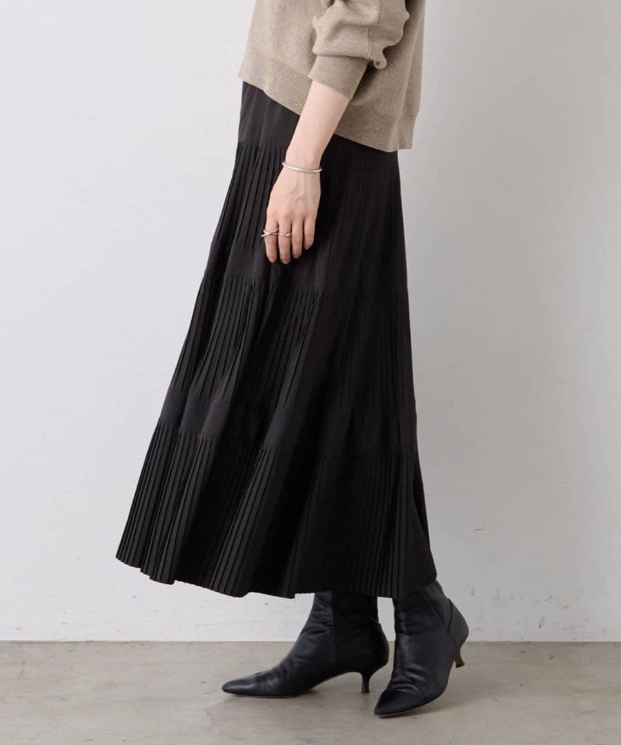 BEARDSLEY プリーツティアードスカート新品