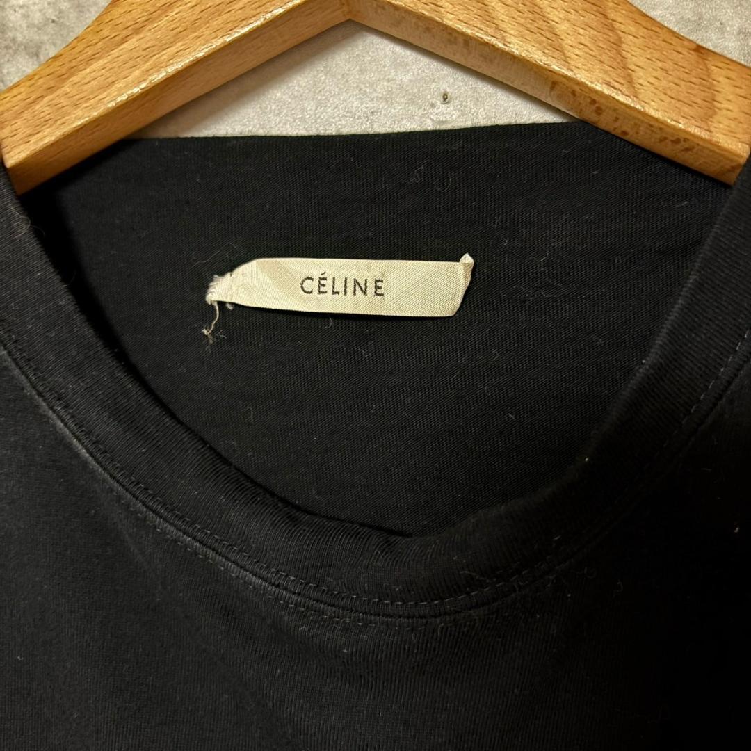CELINE セリーヌ レザーパイピング　バックプリーツ　デザインTEE M67