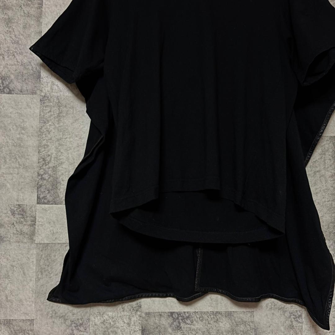 CELINE セリーヌ レザーパイピング　バックプリーツ　デザインTEE M67