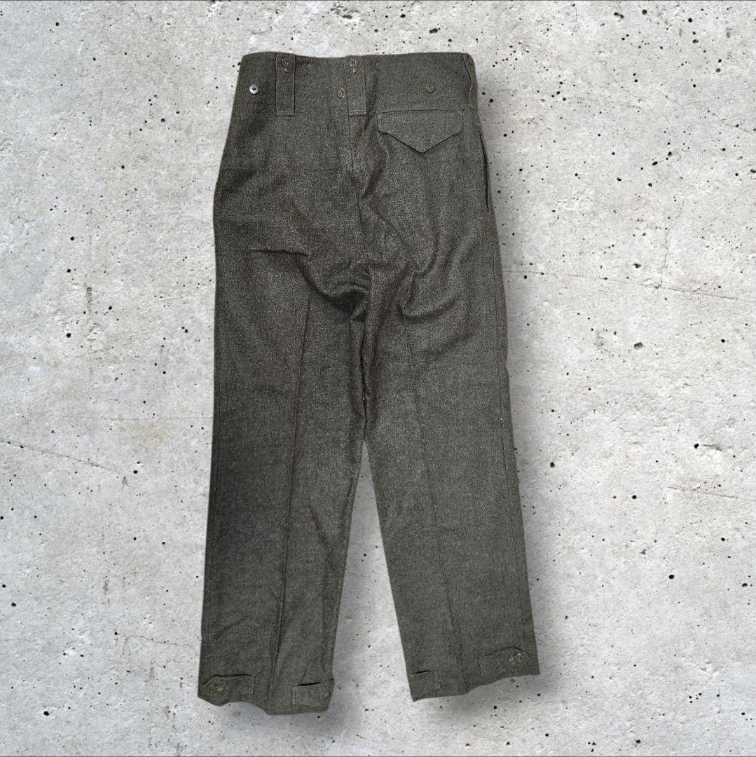 美品 カナダ軍 50s バトルドレスウールトラウザーズ W32〜33サスペンダー