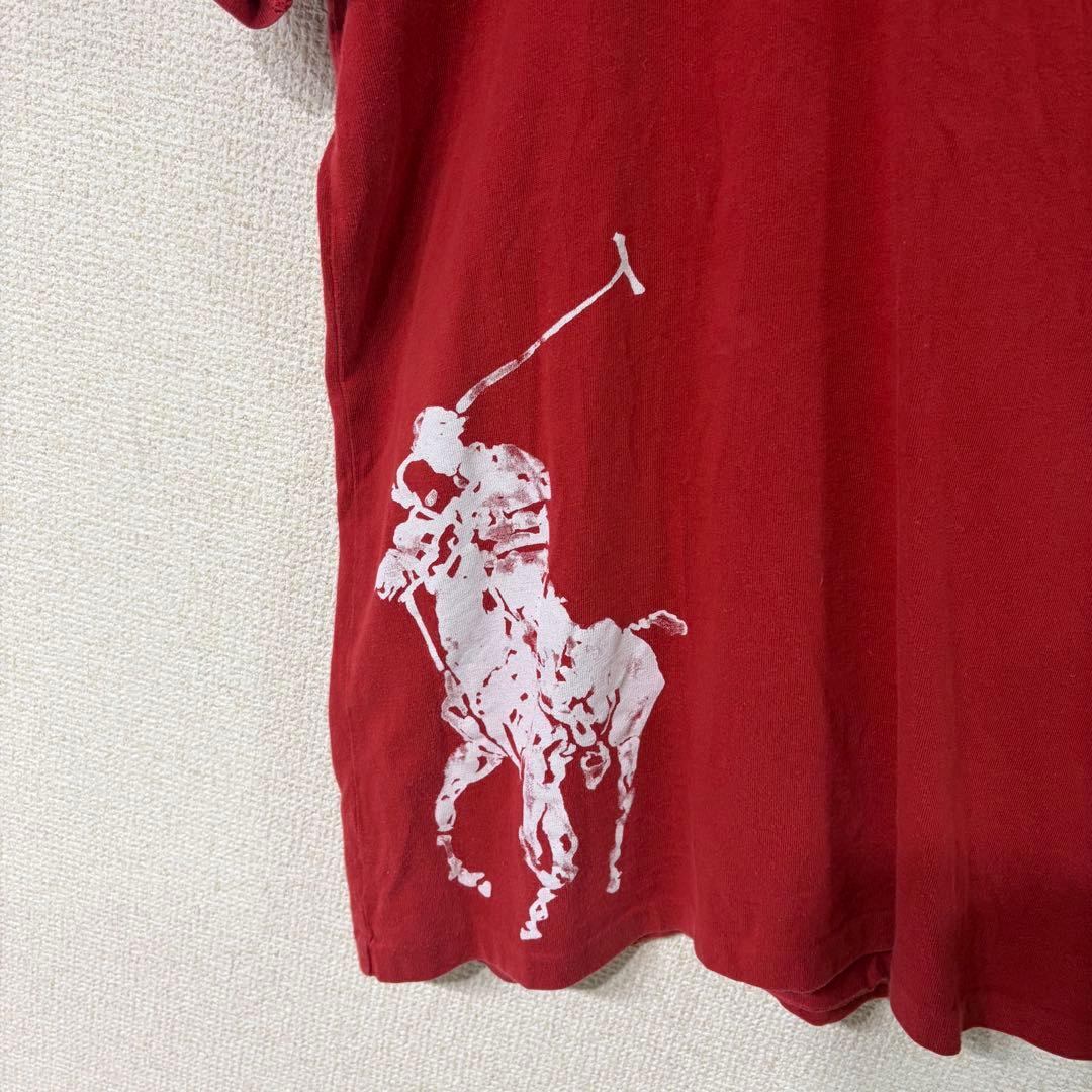 90s Polo by RALPH LAUREN ビックポニー　レッド　裾ポニー
