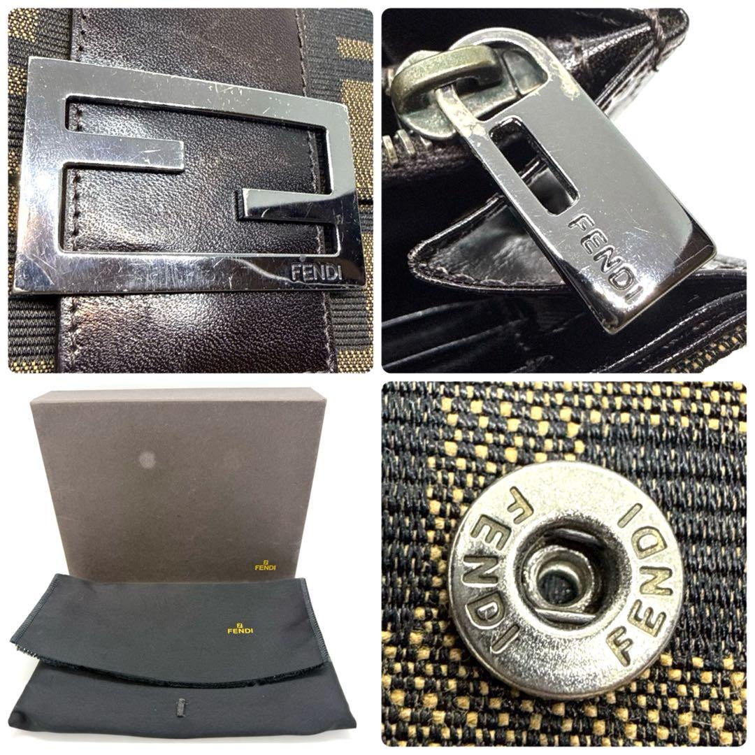 FENDI フェンディ ズッカ 財布 FF金具 マンマ キャンバス レザー