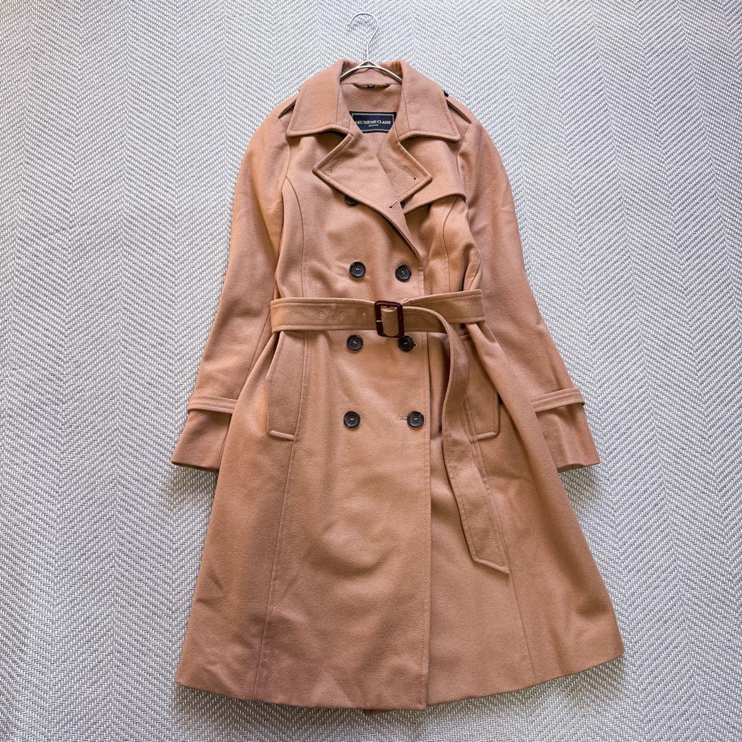 極美品 DEUXIEME CLASSE x Sealup ウールダブルトレンチ