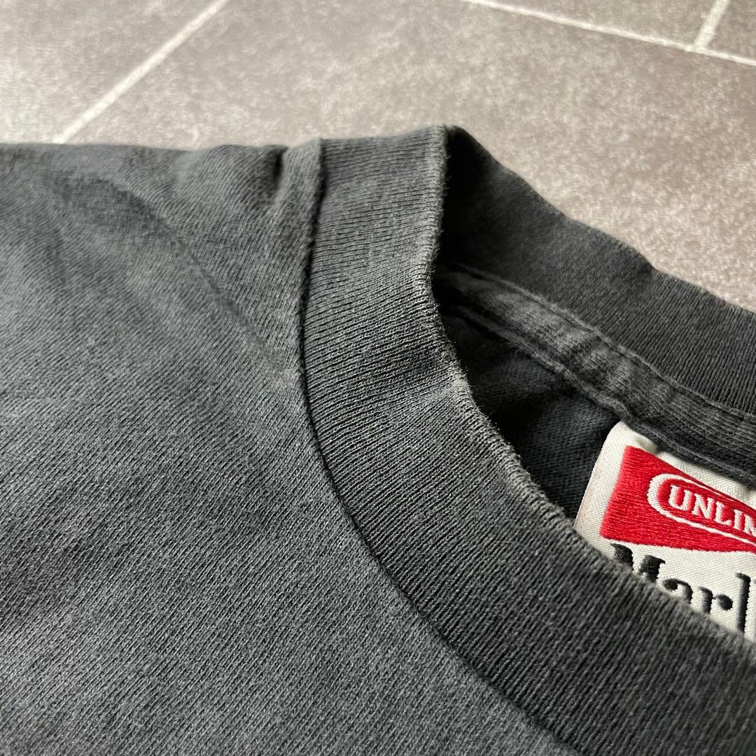 Marlboro Lizard マルボロ トカゲ ポケットTシャツ フェード L
