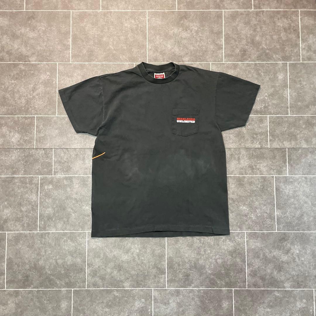 Marlboro Lizard マルボロ トカゲ ポケットTシャツ フェード L