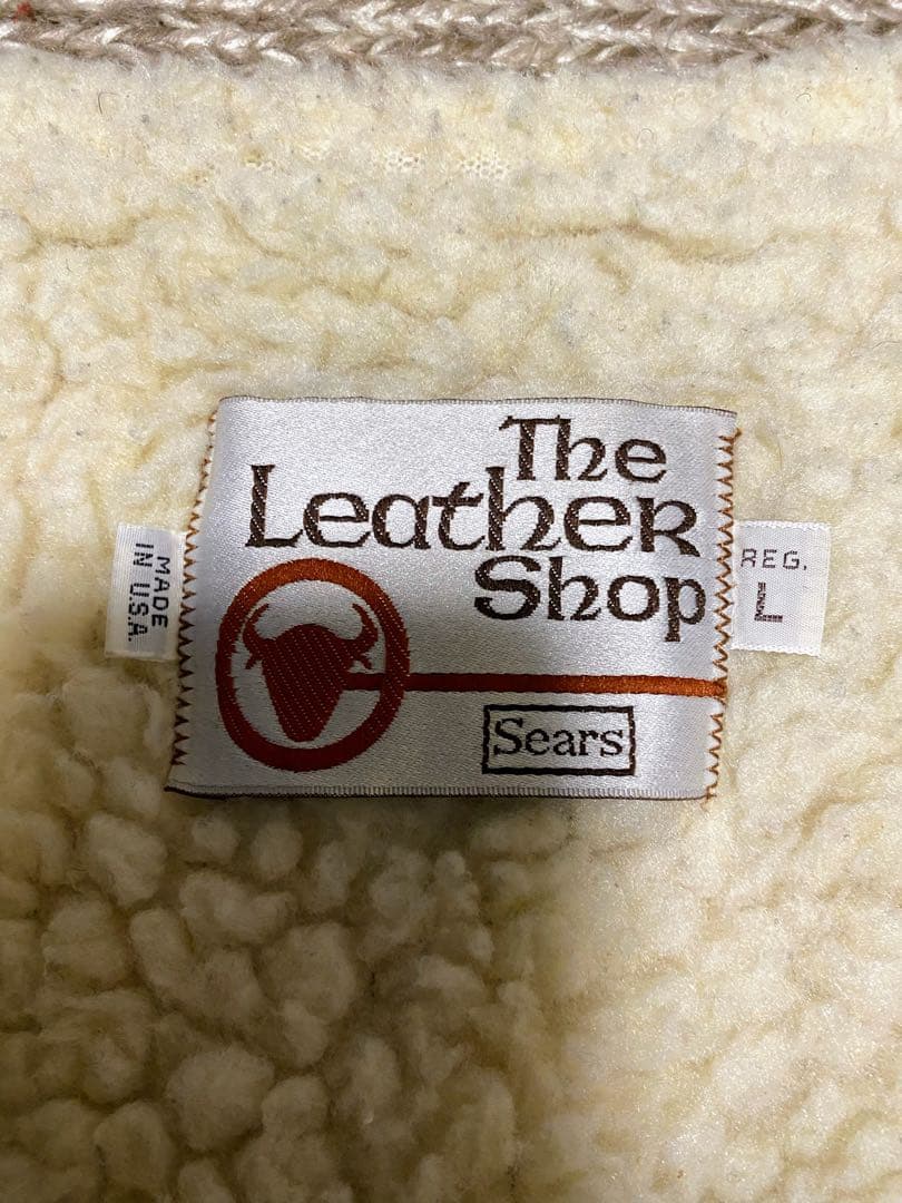 ★雰囲気抜群‼️USA製★70s Sears ボア付き スウェード ベスト L‼️