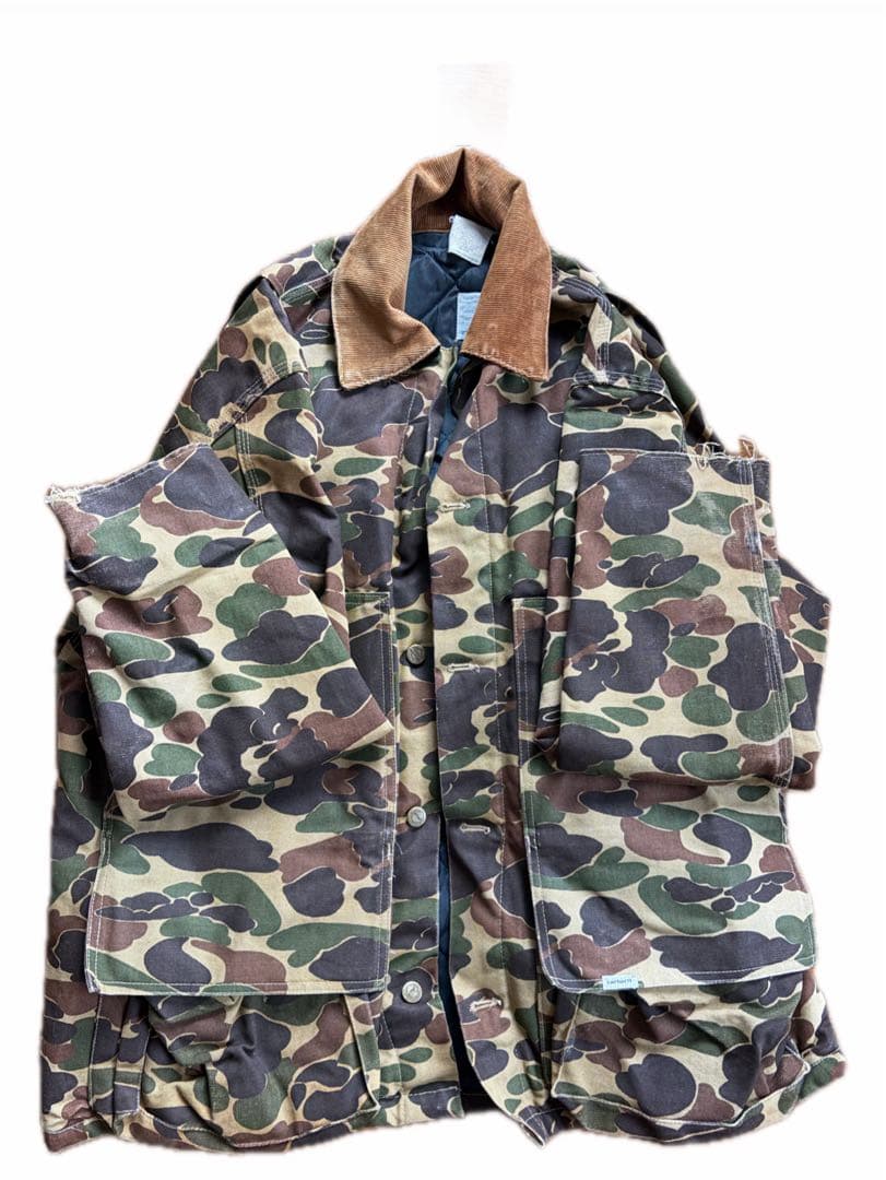 Carhartt カーハート 迷彩 カモ柄 ダック地ジャケット ワイドシルエット