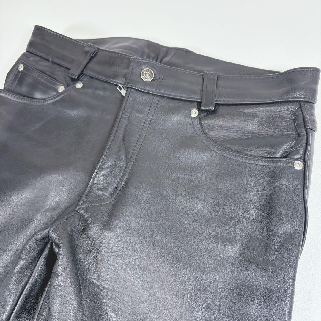 Schott ショット レザーパンツ 600 USA製 本革 黒 34
