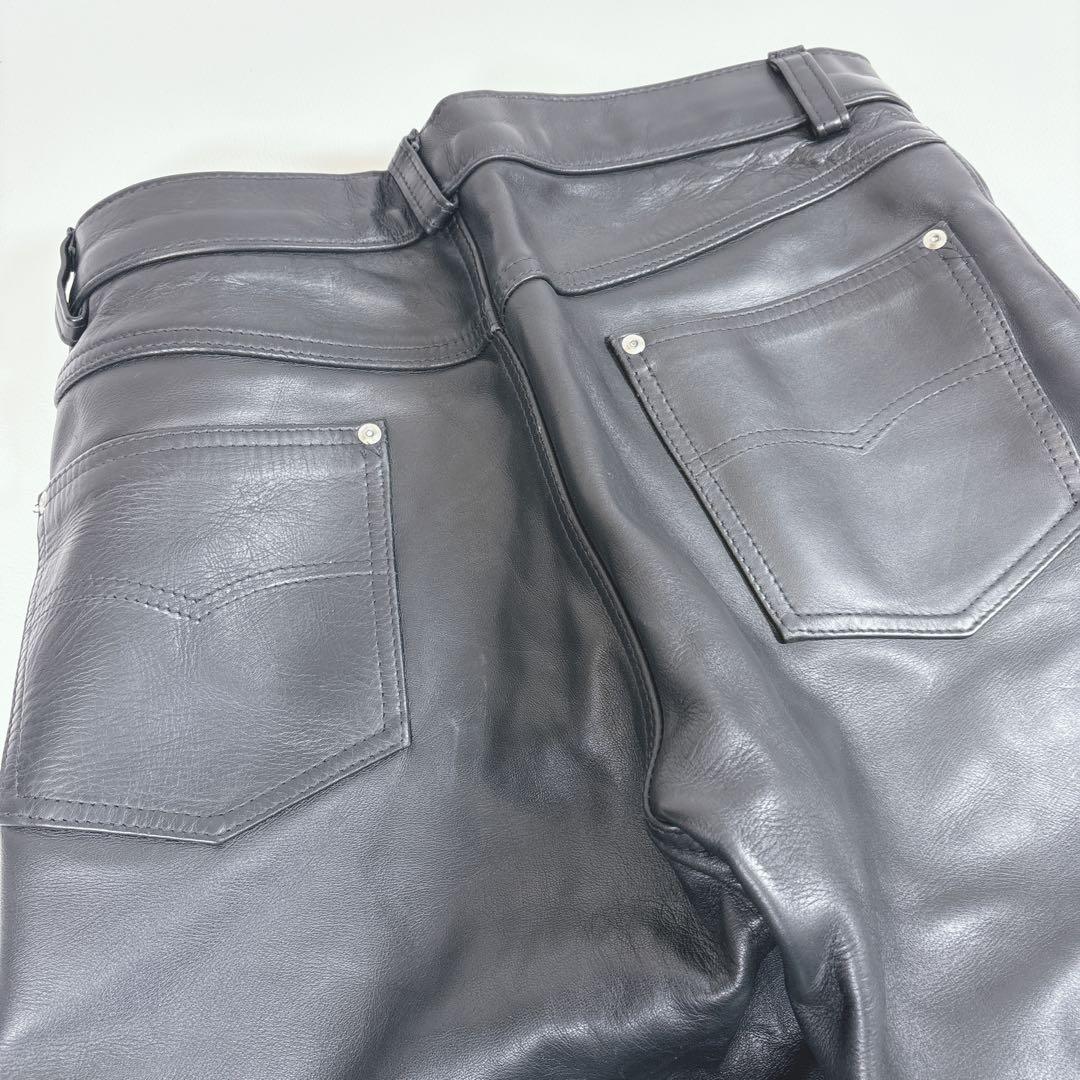 Schott ショット レザーパンツ 600 USA製 本革 黒 34
