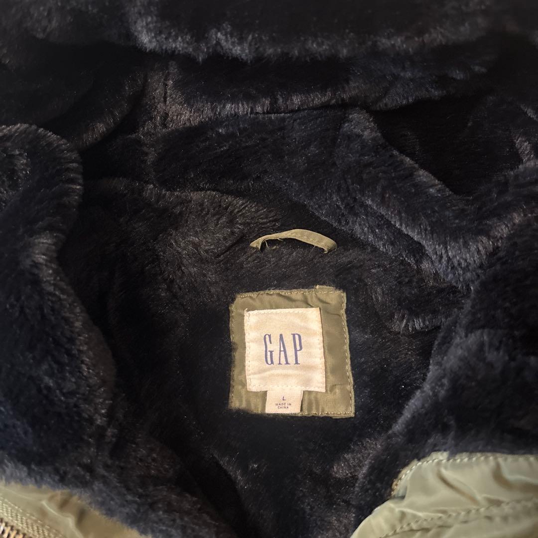 GAP ボア付きモッズコート Lサイズ カーキ
