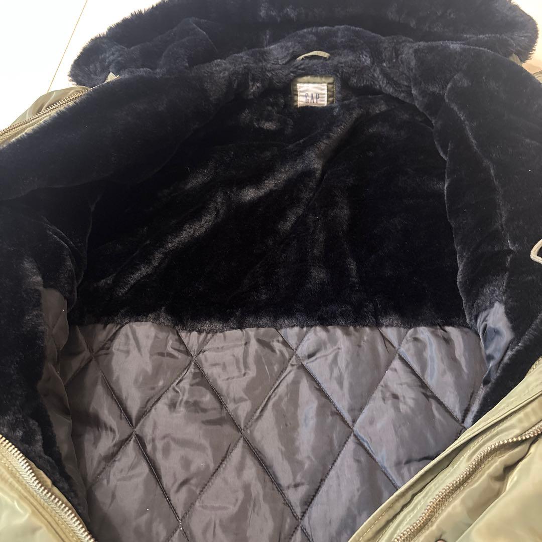 GAP ボア付きモッズコート Lサイズ カーキ