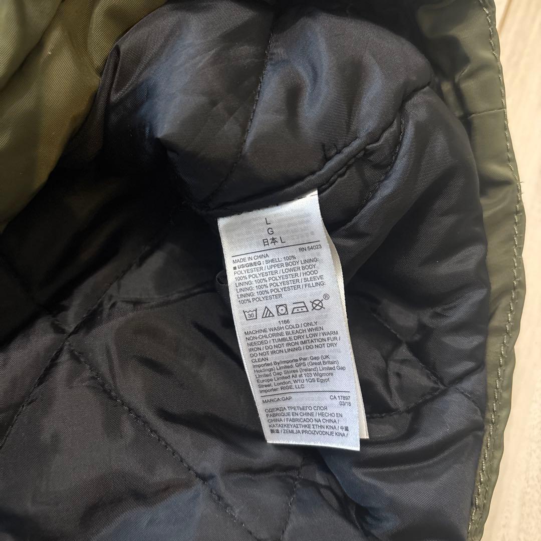 GAP ボア付きモッズコート Lサイズ カーキ