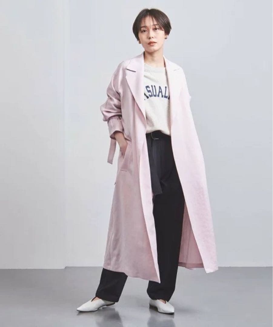 新品★ ロング テーラードコート オリーブ カーキ UNITED ARROWS