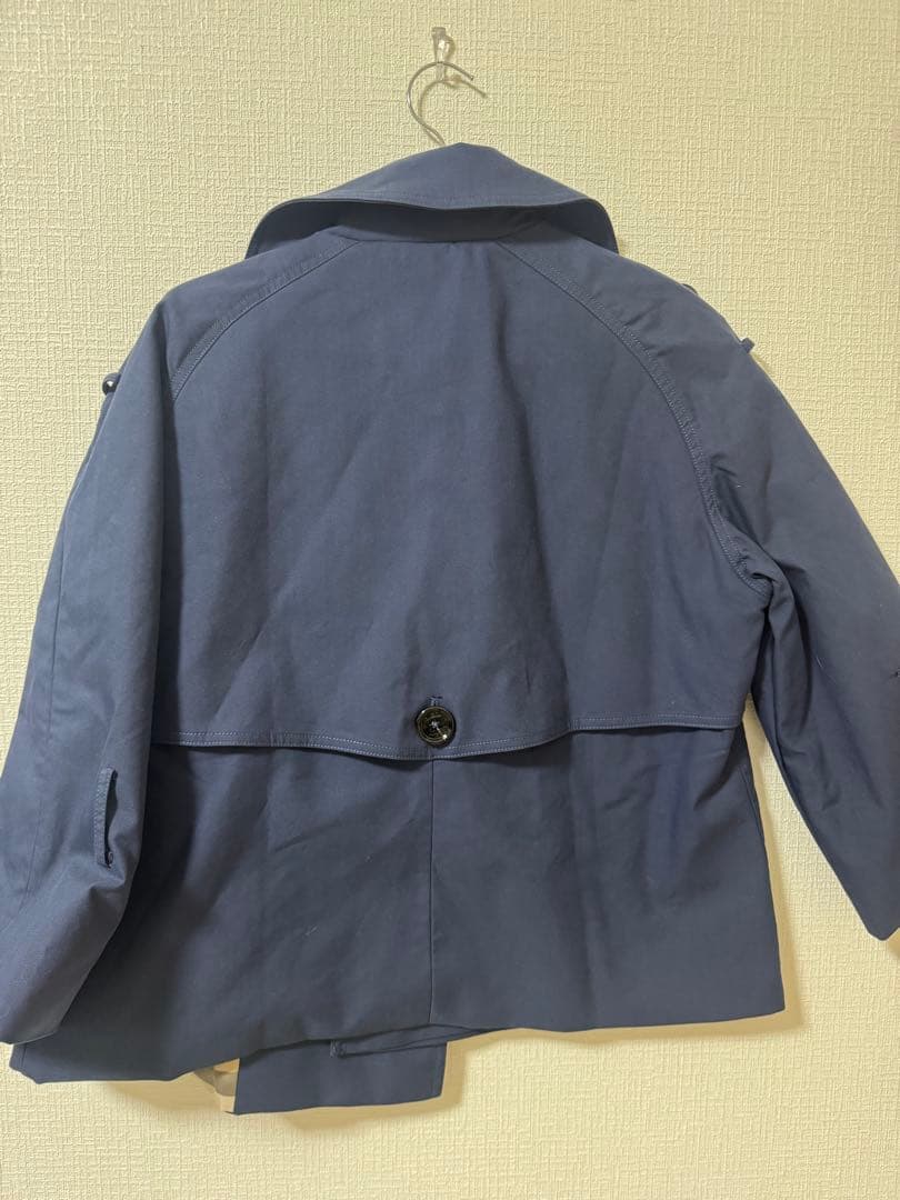 Burberry ネイビー トレンチコート　ショート丈　ブルー