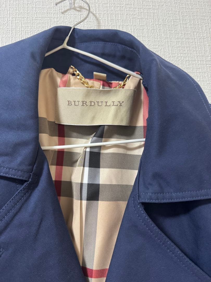 Burberry ネイビー トレンチコート　ショート丈　ブルー