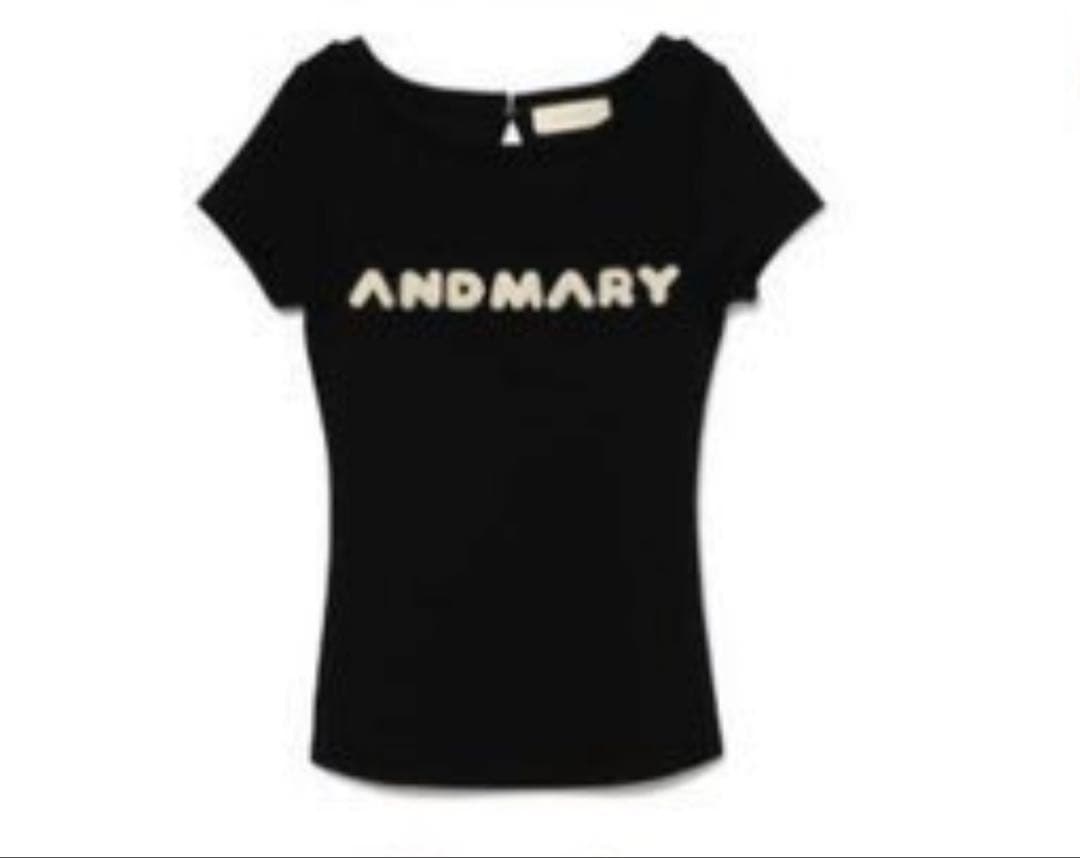 トップス BLACK ANDMARY MARY LOGO TOPS