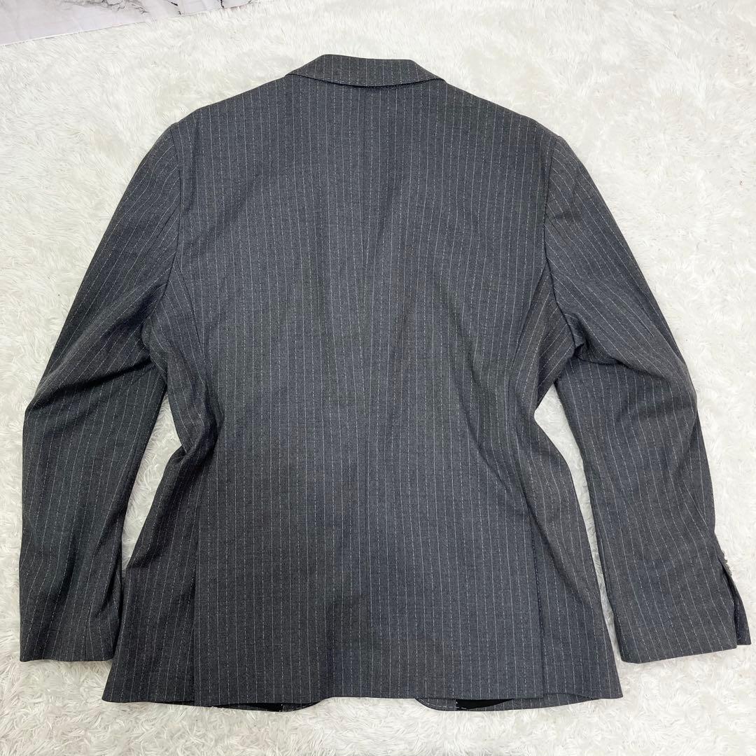 Wenergy グレー ストライプ スリーピーススーツ 3XL