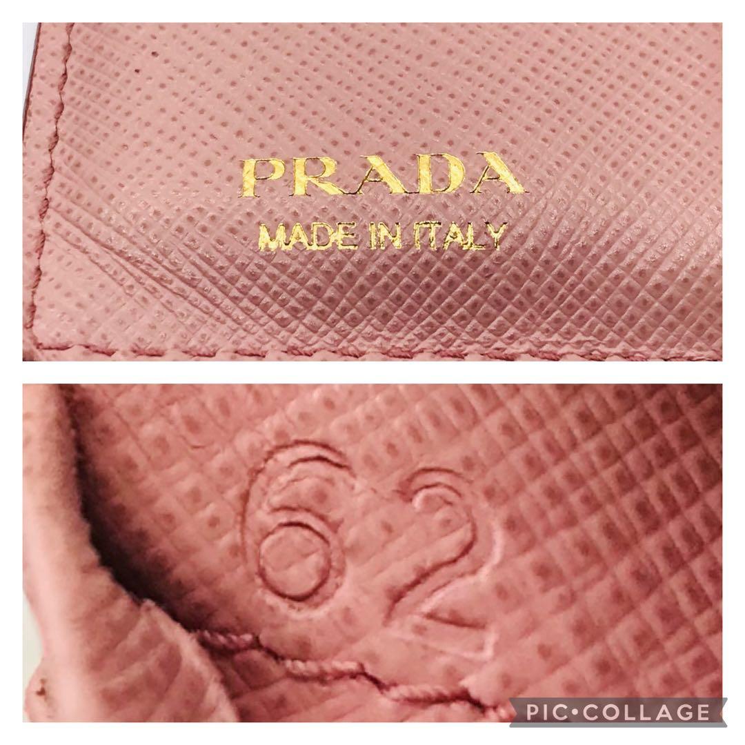 PRADA✨サフィアーノ 二つ折り財布 ミニウォレット 希少色 ピンク