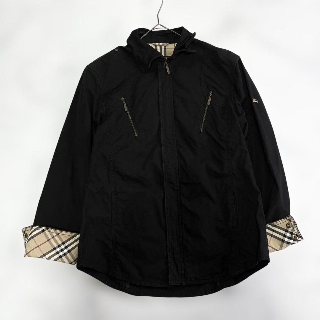 ✨美品✨ バーバリーブラックレーベル 黒ジップジャケットL