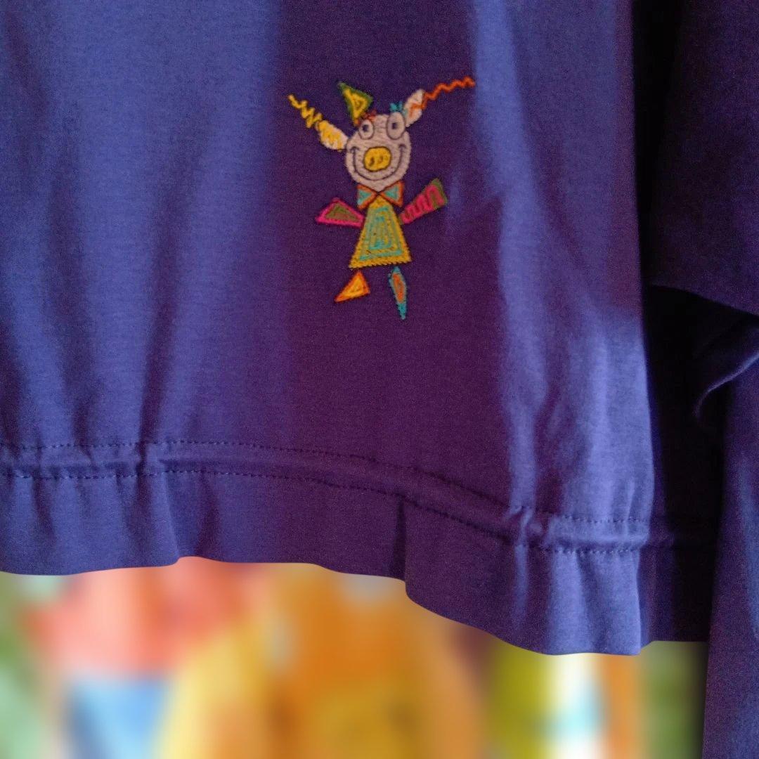 アルベロベロ　新品未使用 アニメ刺繍半袖 ひざ丈ワンピース