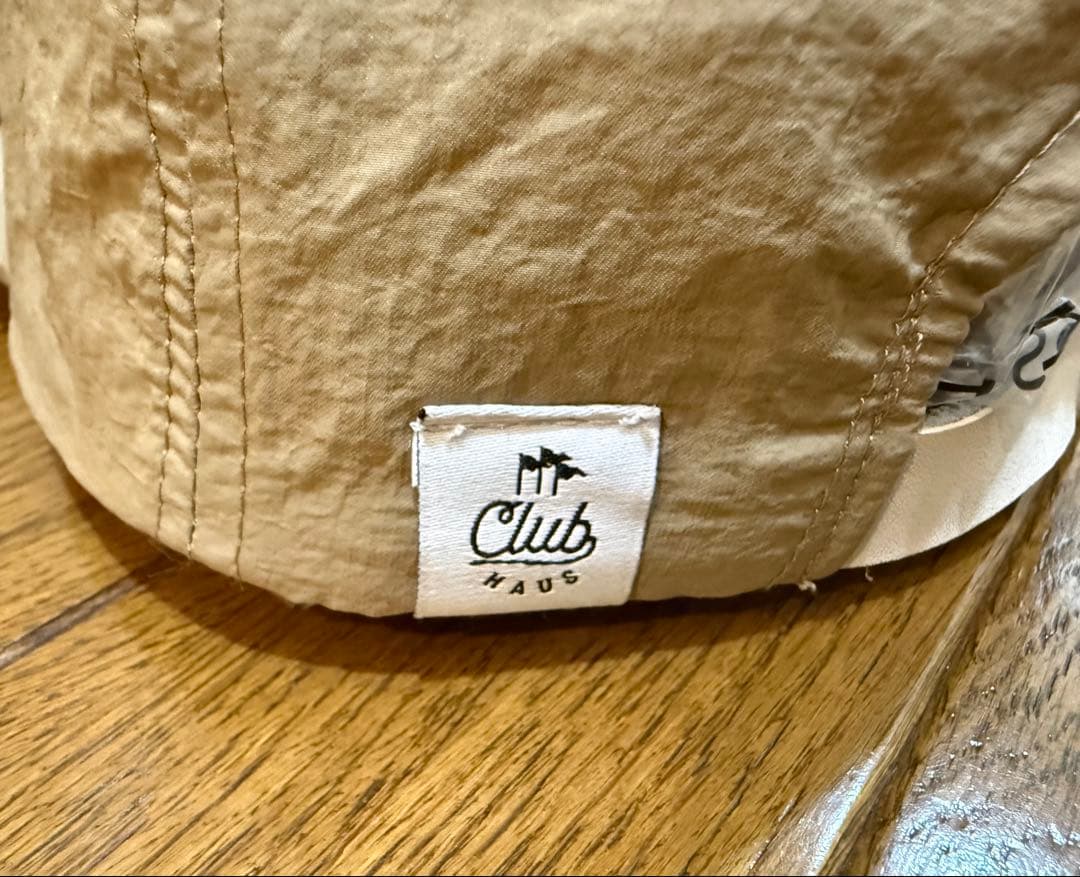 クラブハウス clubhaus ナイロンキャップ　ベージュ　ほぼ未使用　美品
