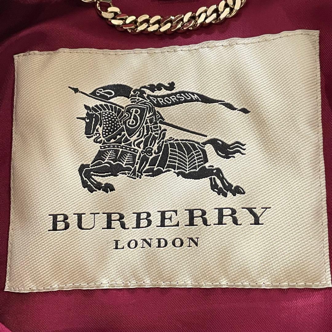 BURBERRY LONDON トレンチコート　シルク100%　ロゴ刻印釦　5L