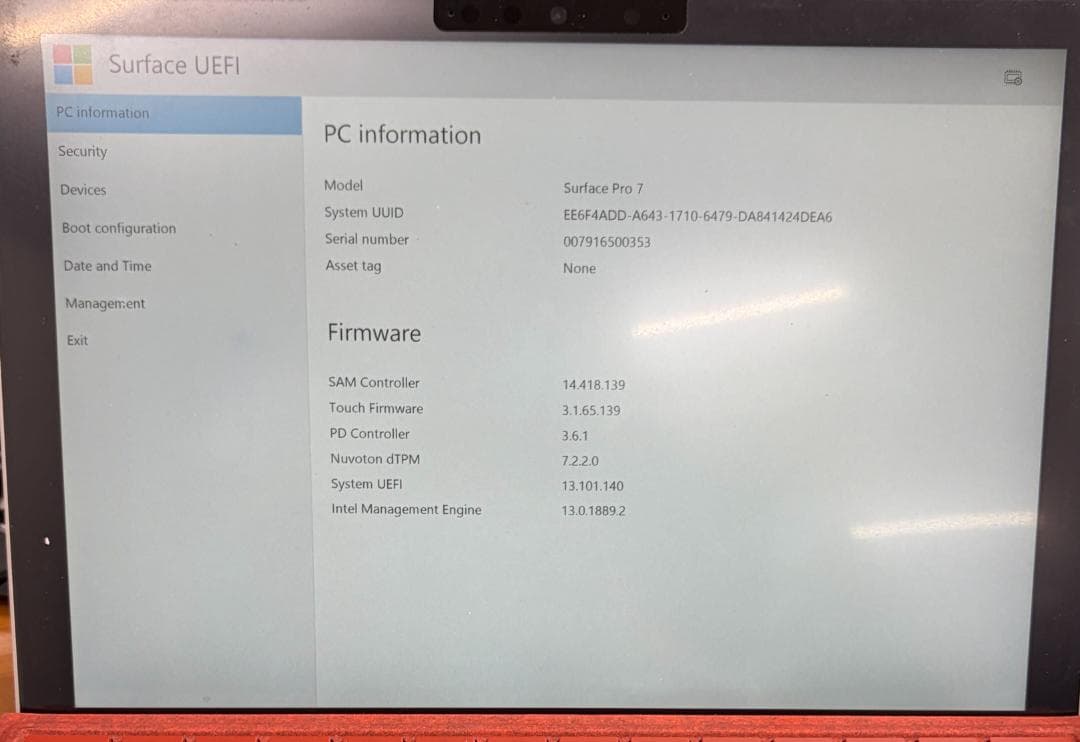う*ん様 【動作確認済み】Microsoft Surface Pro 7 ID: