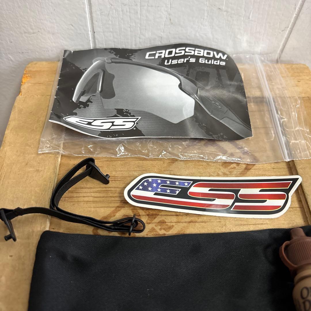 極美品　米軍　実物　ESS CROSSBOW ブラック　クリアレンズ　セット