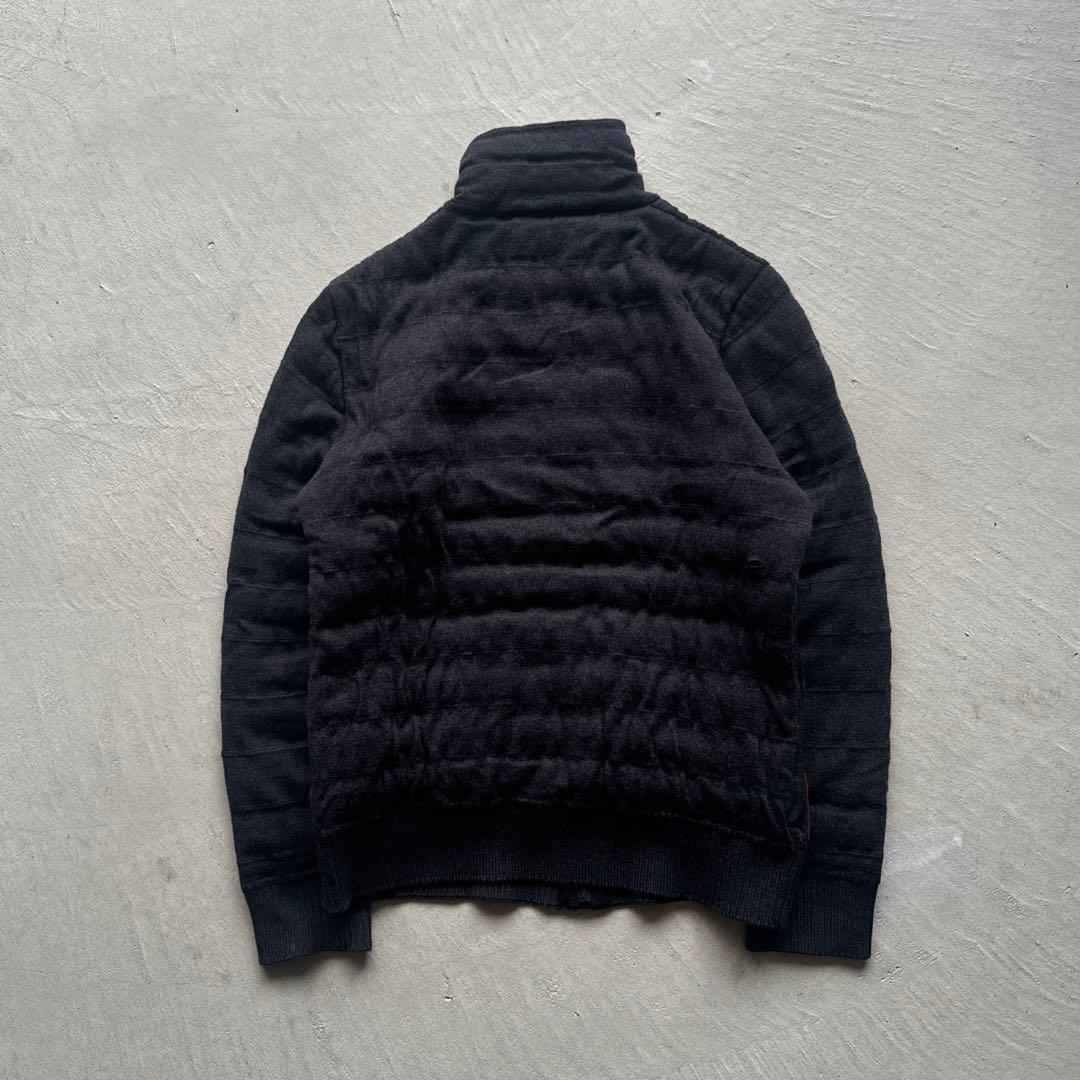 ジャケット・アウター 00s prada charcoal wool zip up jacket