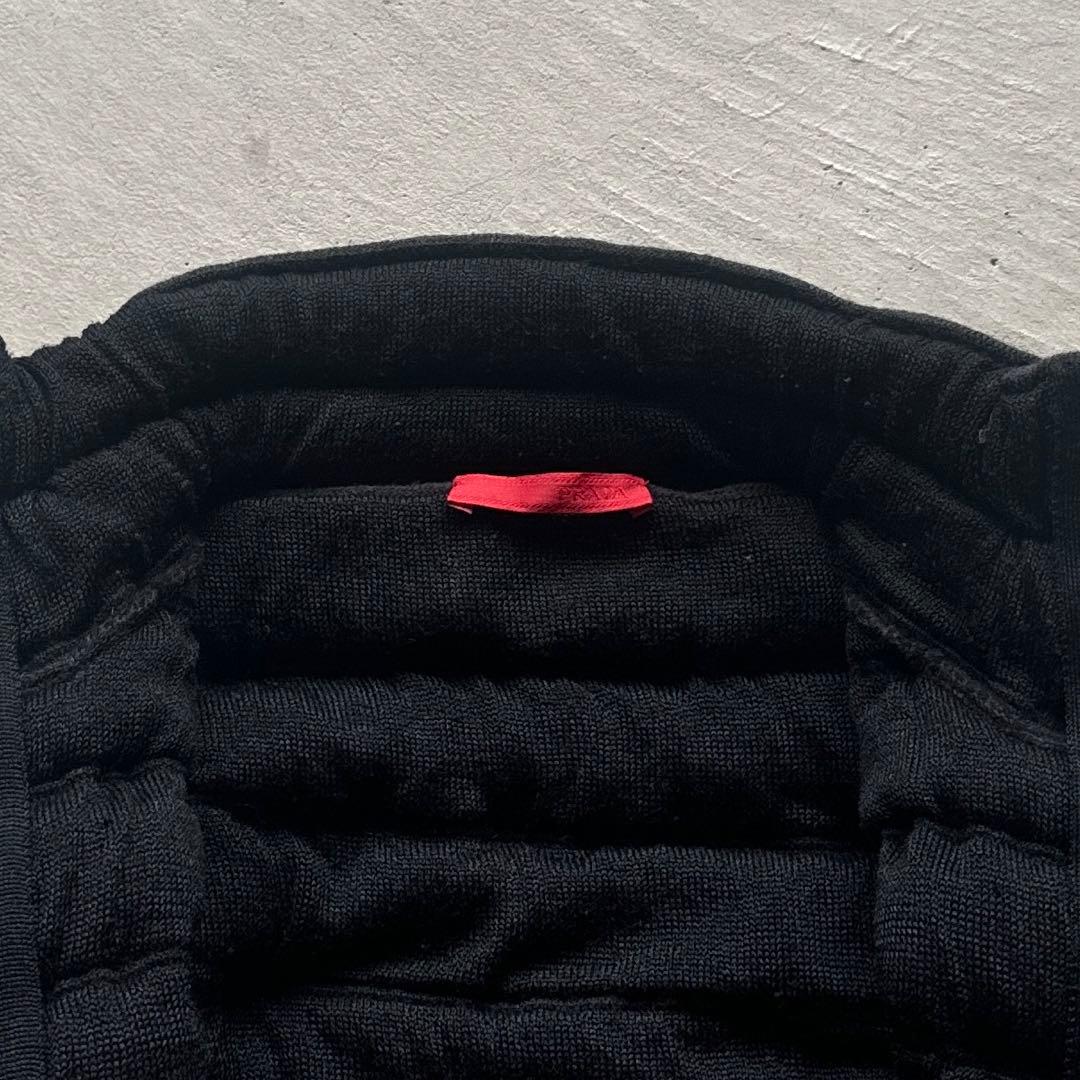 ジャケット・アウター 00s prada charcoal wool zip up jacket