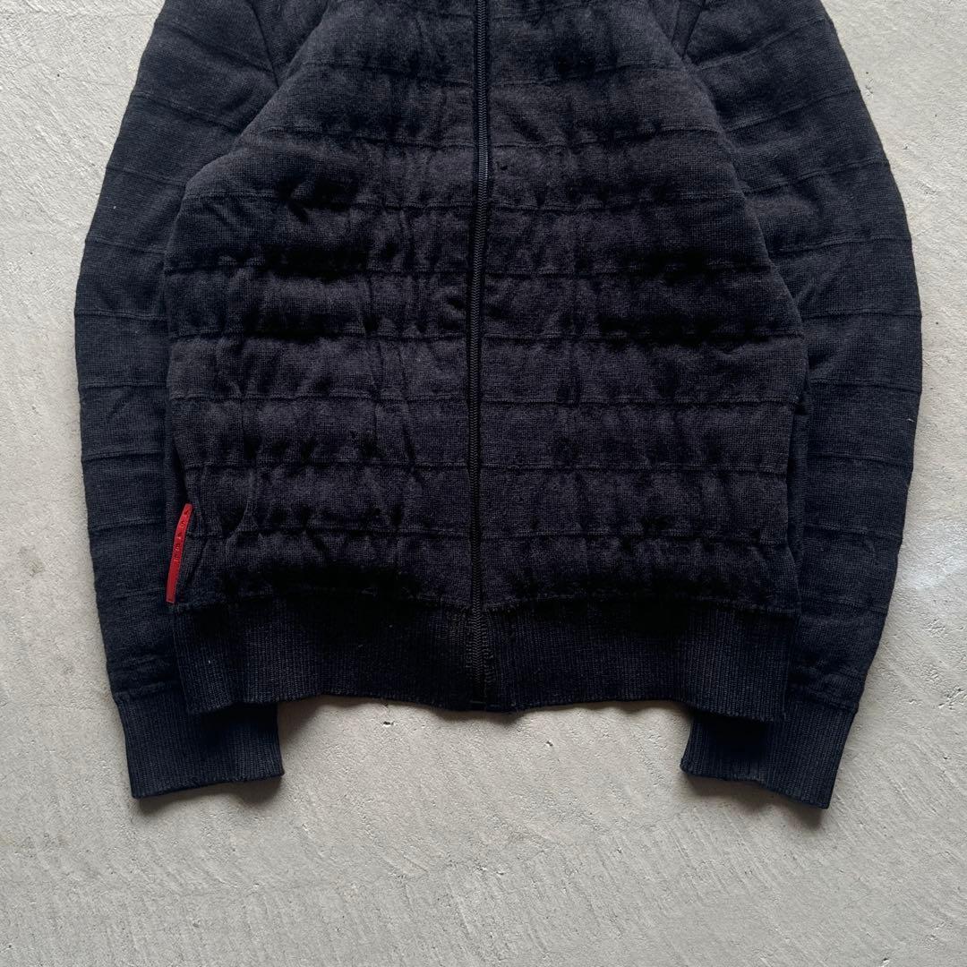 ジャケット・アウター 00s prada charcoal wool zip up jacket