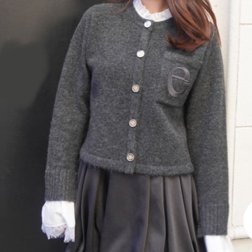 eimy istoire Attachedcollrモヘアカーディガン　美品