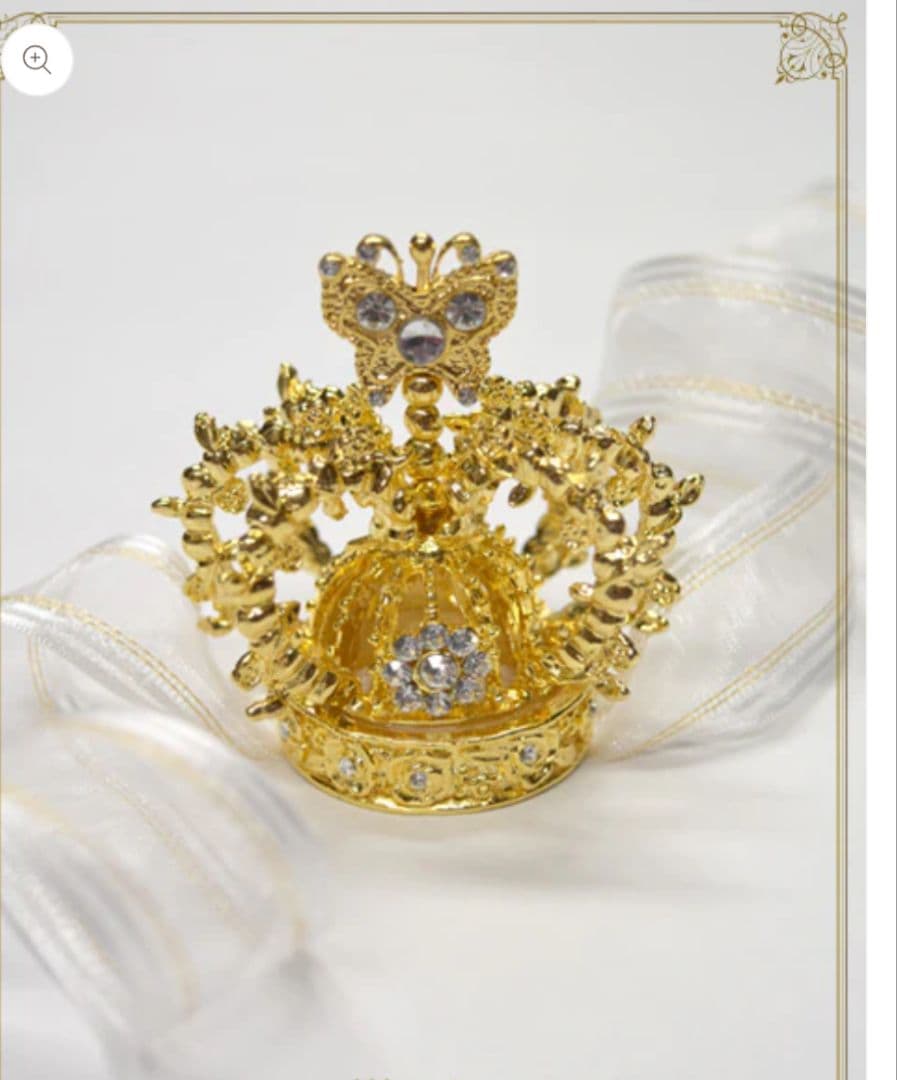 BABY 蝶々王冠ヘッドドレス　ゴールド