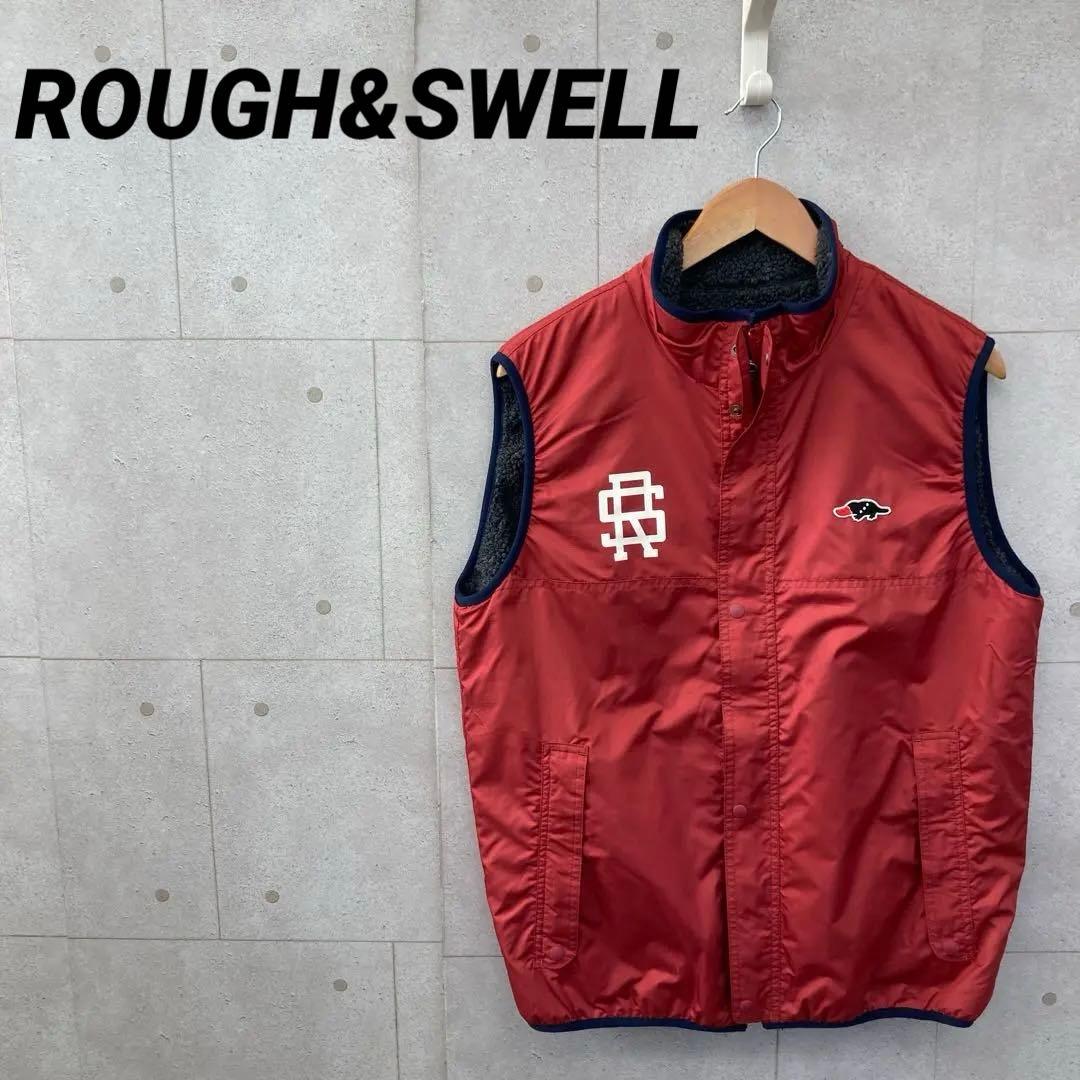 ROUGH&SWELL ラフ＆スウェル リバーシブルベスト XL 赤 灰