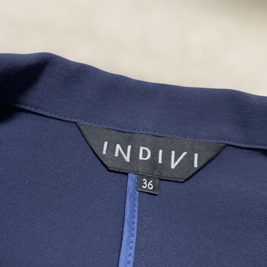 ☆美品　インディヴィ　ダブルジャケット　ネイビーS