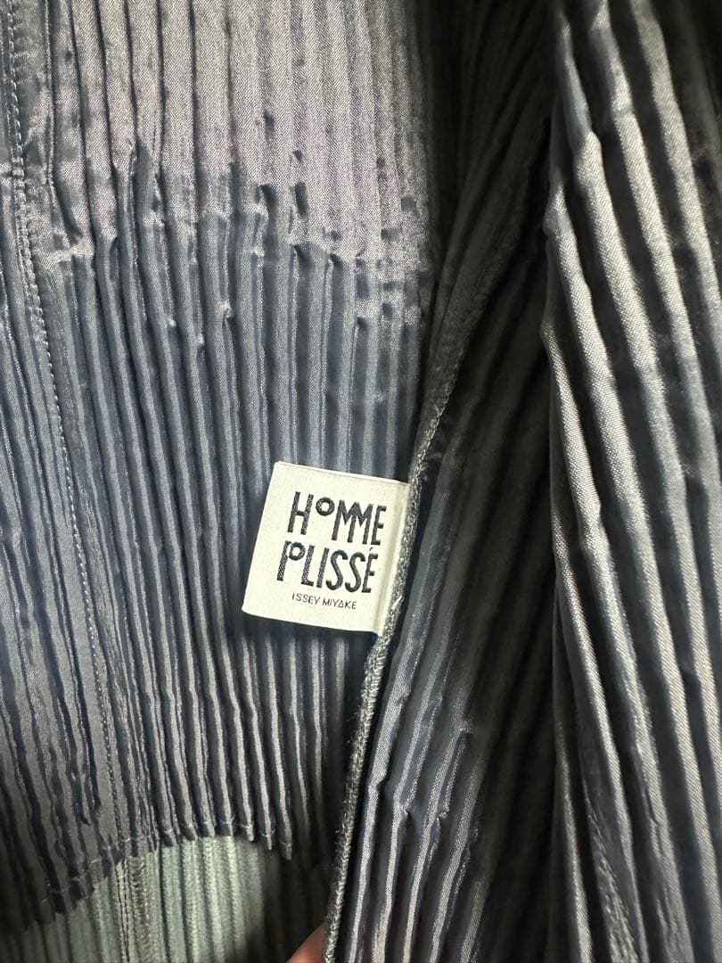 HOMME PLISSE 20awストライプ テーラードジャケット