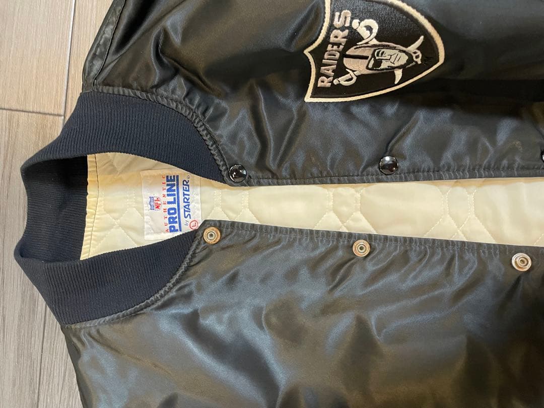 NFL Raiders Starter Pro Line ブラックジャケット