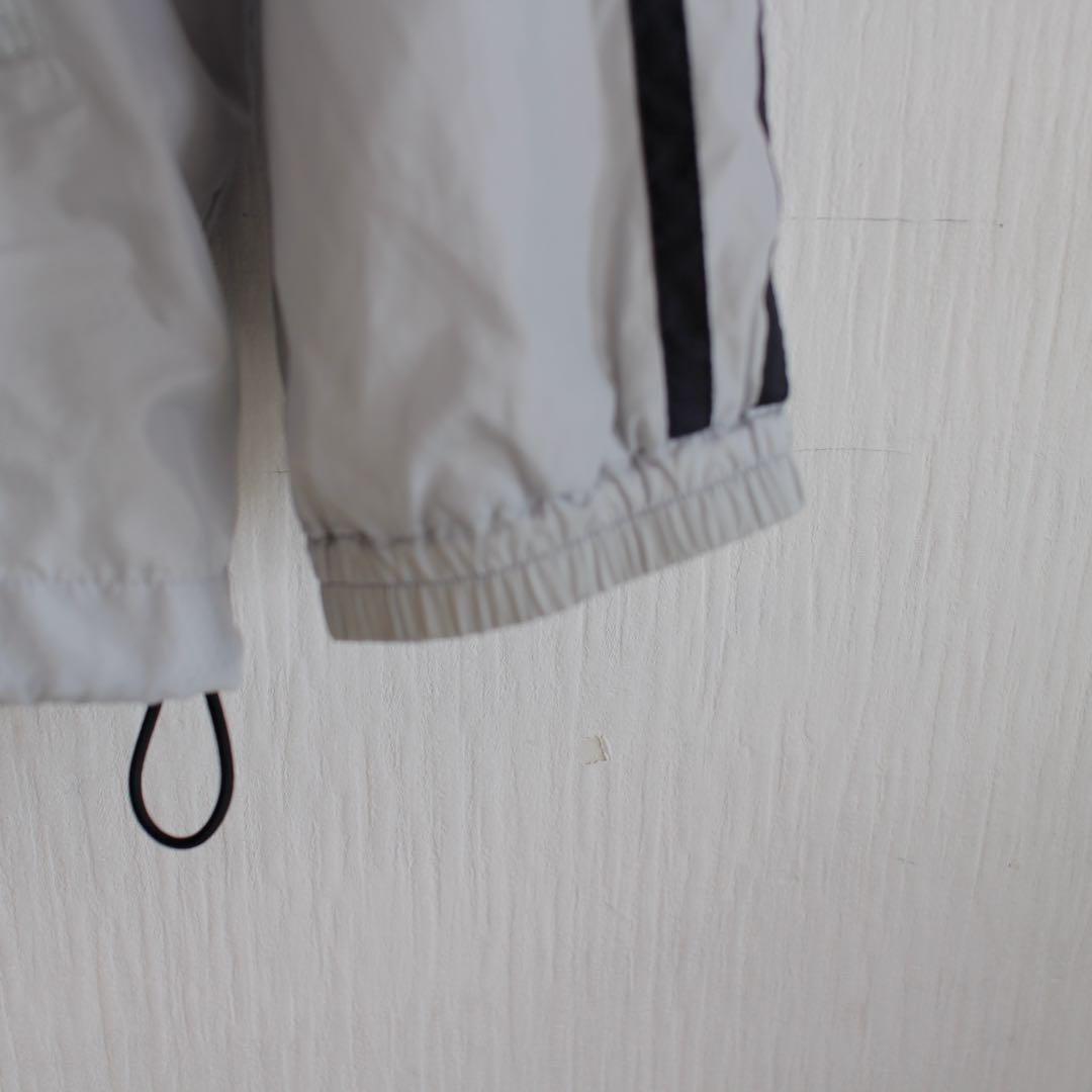 90s FRED PERRY ナイロンジャケット 白 フード収納 S