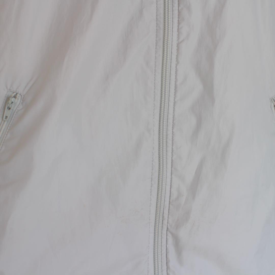 90s FRED PERRY ナイロンジャケット 白 フード収納 S