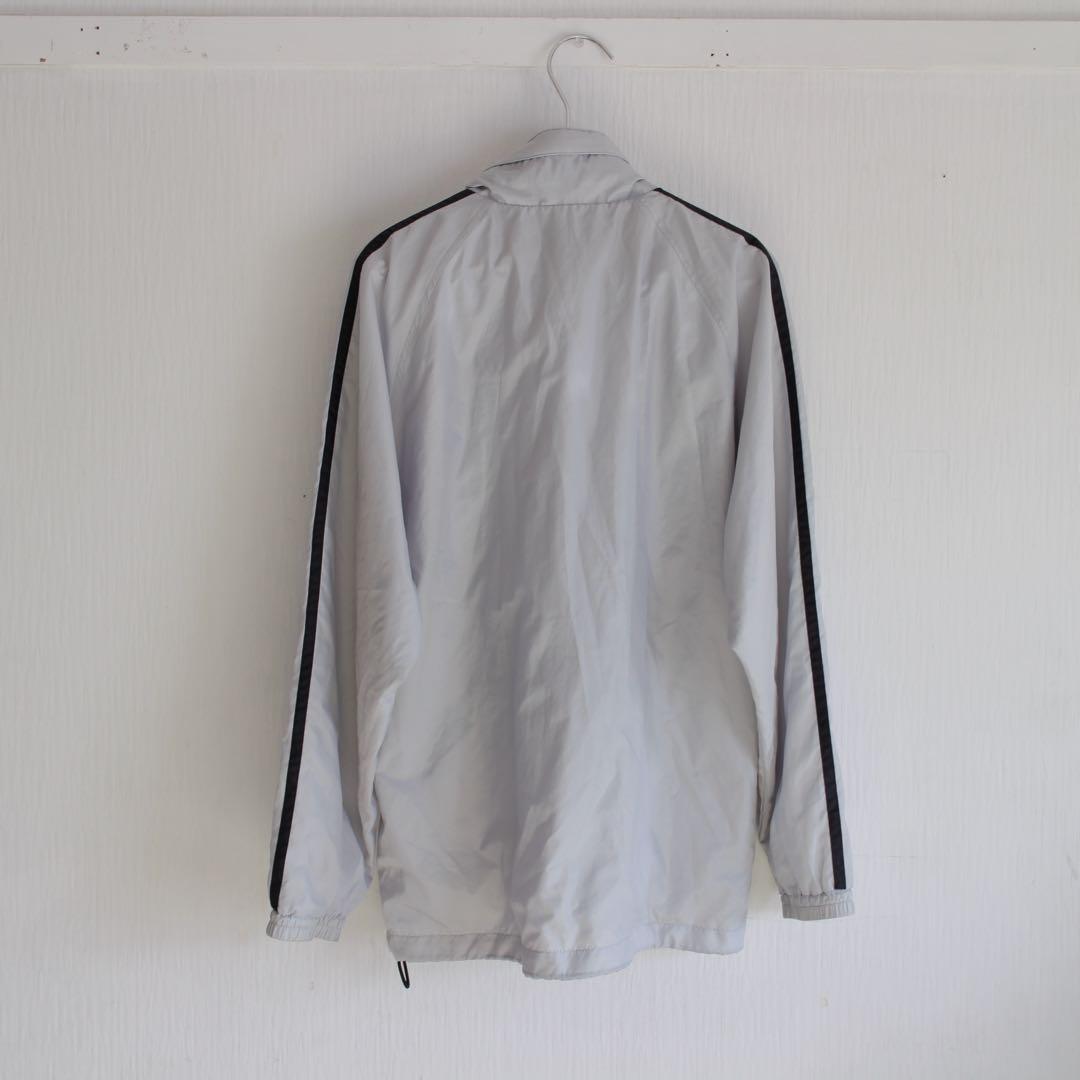90s FRED PERRY ナイロンジャケット 白 フード収納 S