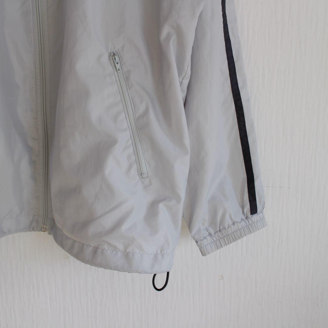 90s FRED PERRY ナイロンジャケット 白 フード収納 S