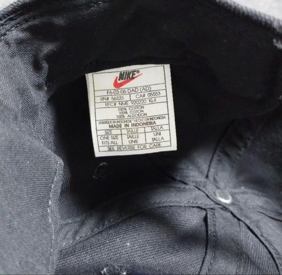 90s NIKE ナイキ アーチロゴ 6パネル キャップ 銀タグ vintage