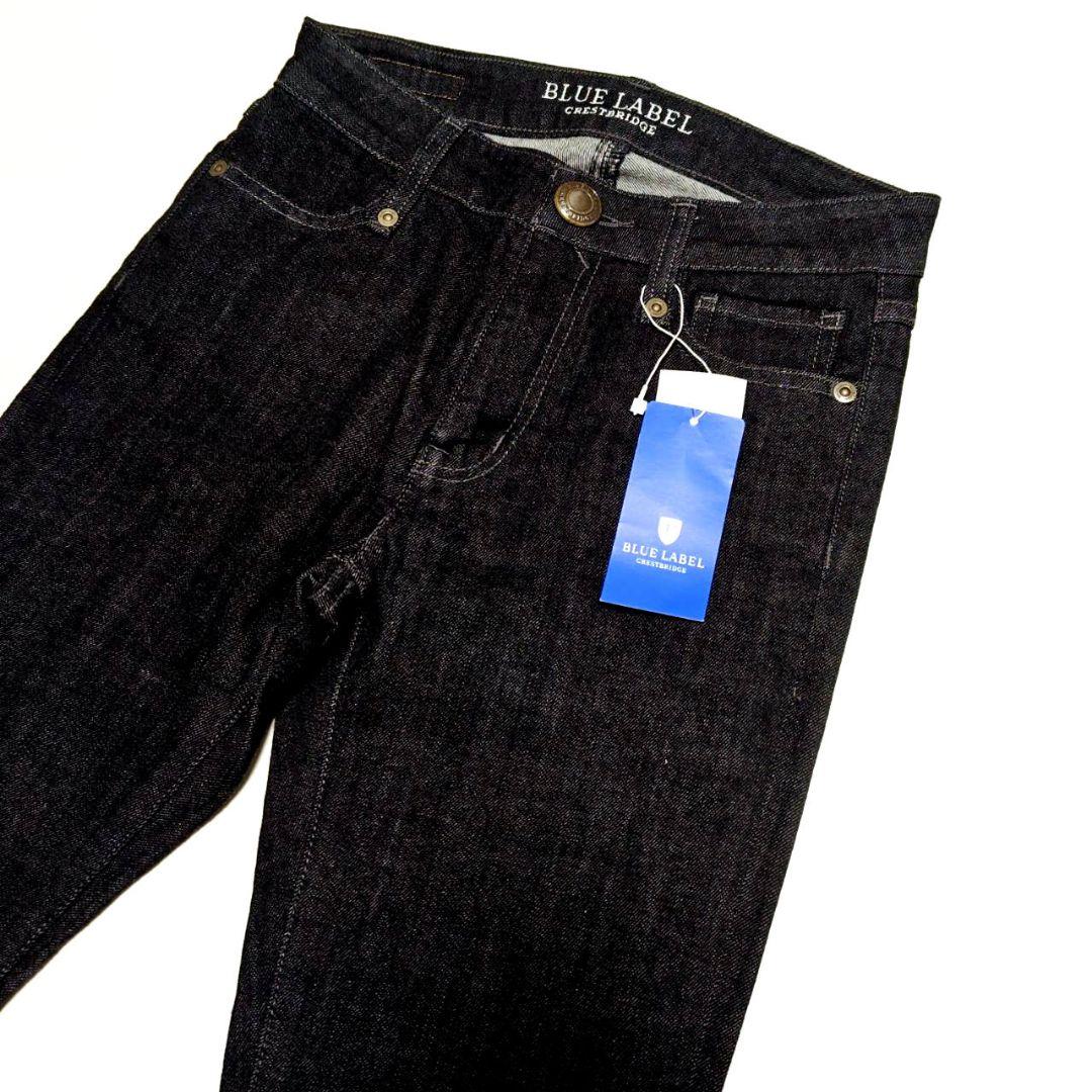 新品 クレストブリッジ スキニーストレッチデニムパンツ 34 黒 レディース