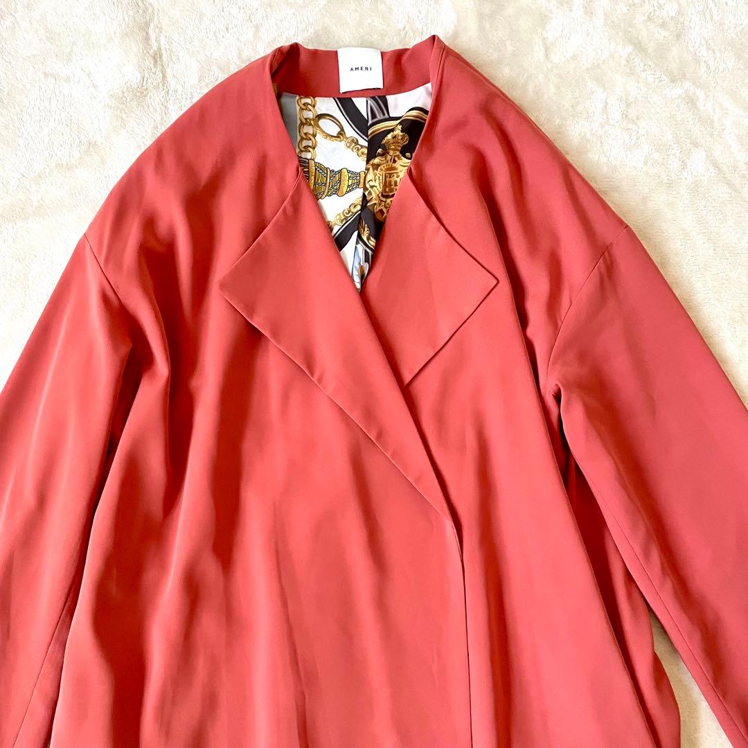 AMERI アメリ LOOSE GOWN COAT オレンジ　フリーサイズ