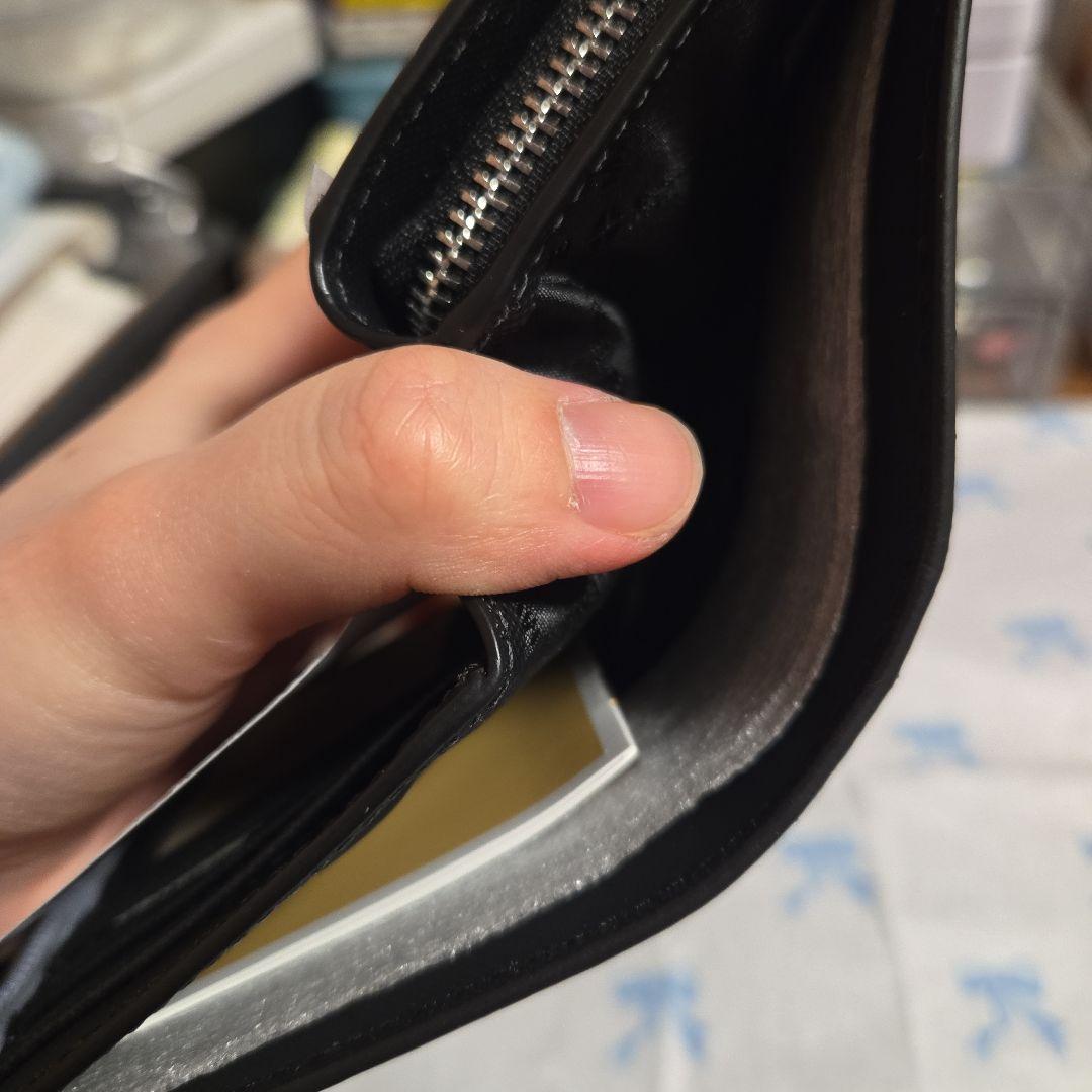 【新品未使用】MICHAEL KORS ブラック レザー タグ付き 2つ折り財布