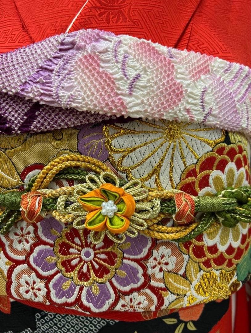 最高級　振り袖　フルセット　別誂長襦袢付　手描き　金彩　刺繍　絞り　長尺　769
