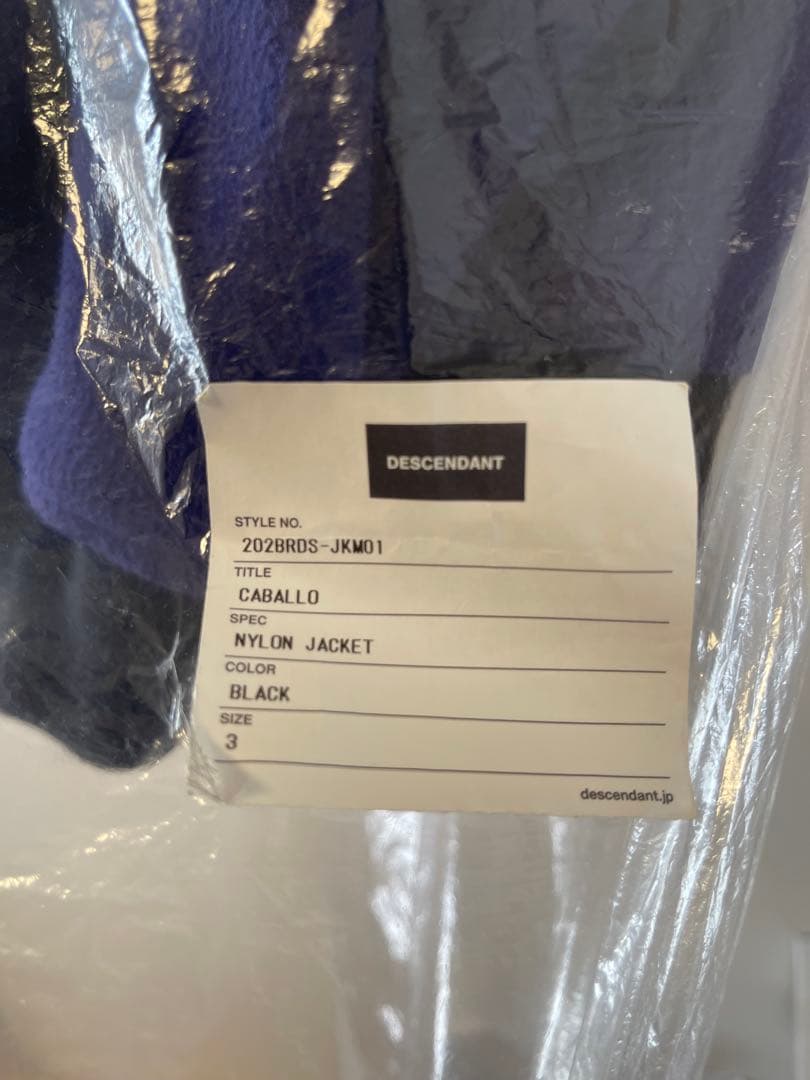 ジャケット・アウター DESCENDANT CABALLO NYLON JACKET size 3