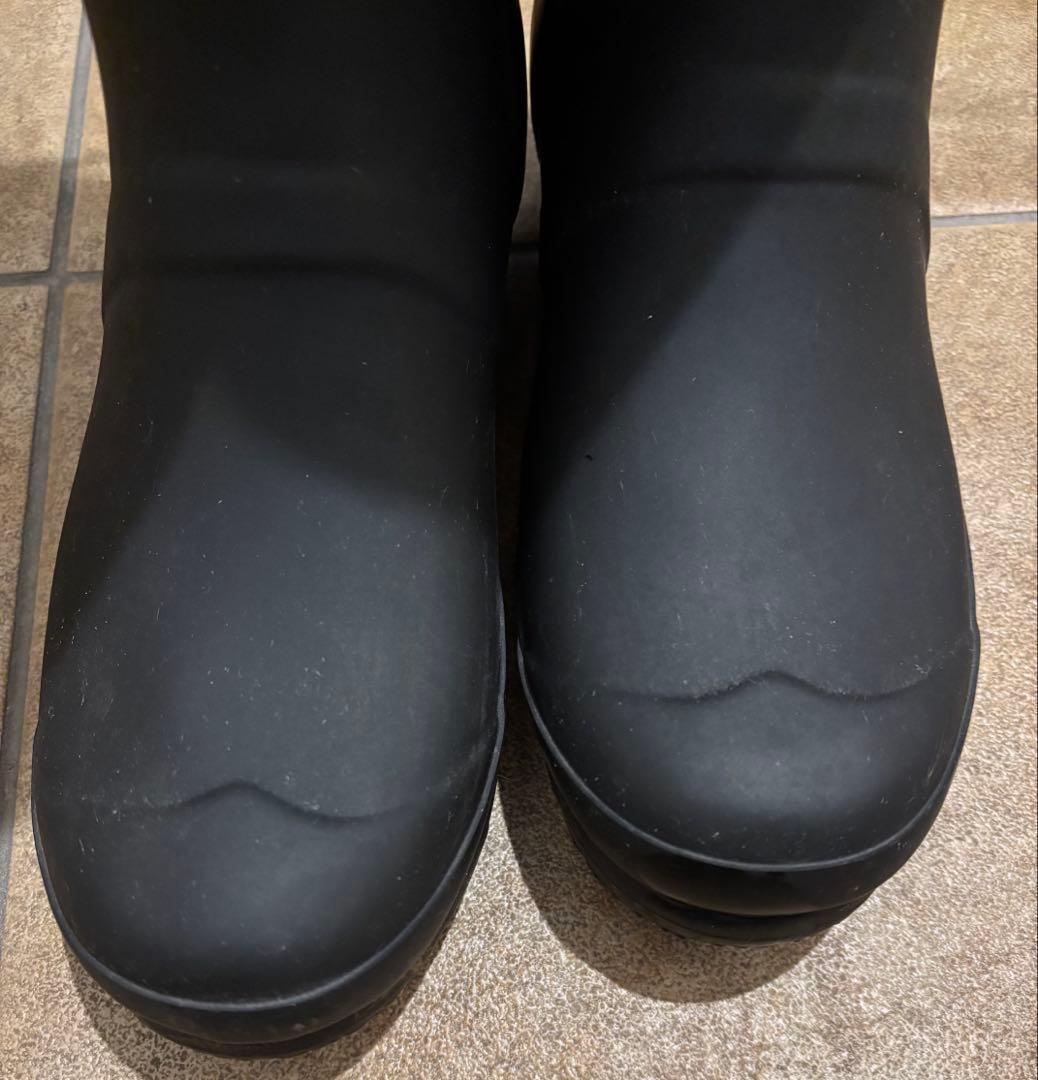 HUNTER ブラック 長靴 バックル付き　24-24.5センチ